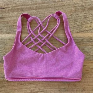 Size 4 Free to Be Bra - Wild *Light Support, A/B Cup Pink Sports Bra